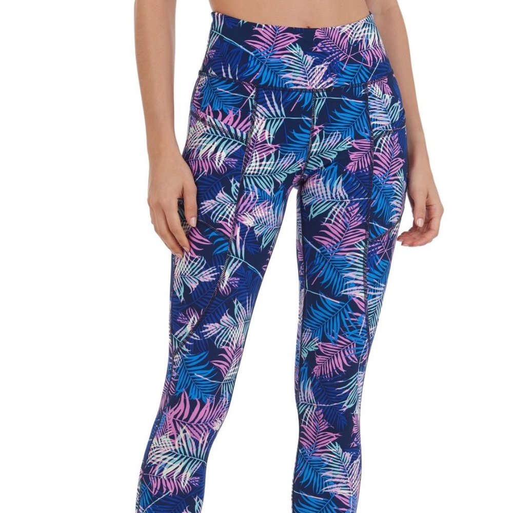 PHONE POCKET LEGGING IN PASTEL LEAVES